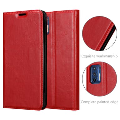Motorola MOTO G9 PLUS lommebokdeksel case (rød)