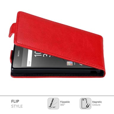 Sony Xperia Z5 COMPACT deksel flip cover (rød)