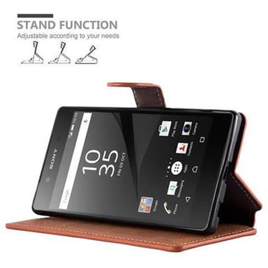 Sony Xperia Z5 lommebokdeksel etui (brun)