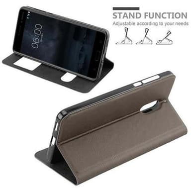 Nokia 6 2017 lommebokdeksel cover (brun)