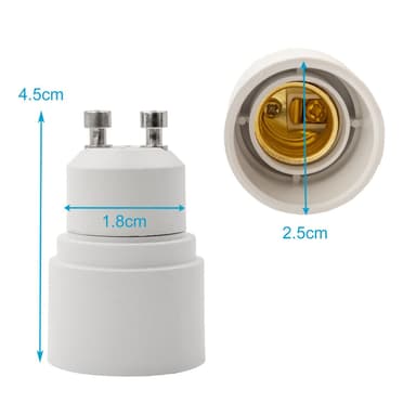 Lampeadapter for omformatering av 4x sett (E27 til G9)