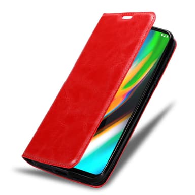 Motorola MOTO G9 PLUS lommebokdeksel case (rød)