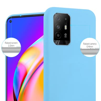 Deksel Oppo A94 5G Silikon cover (blå)