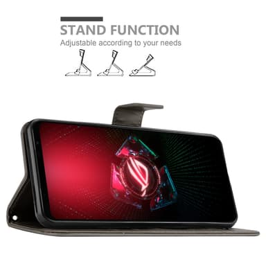 Asus ROG Phone 5 lommebokdeksel Blomster (grå)