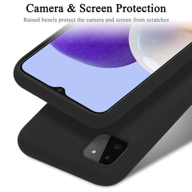 Samsung Galaxy A22 5G silikondeksel case (svart)