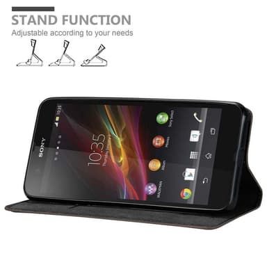 Sony Xperia Z lommebokdeksel case (brun)