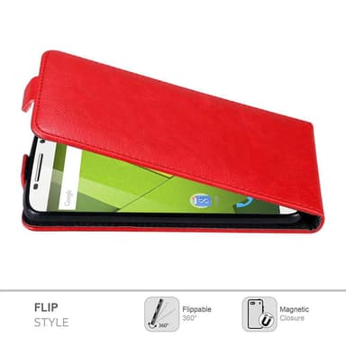 Motorola MOTO X PLAY deksel flip cover (rød)