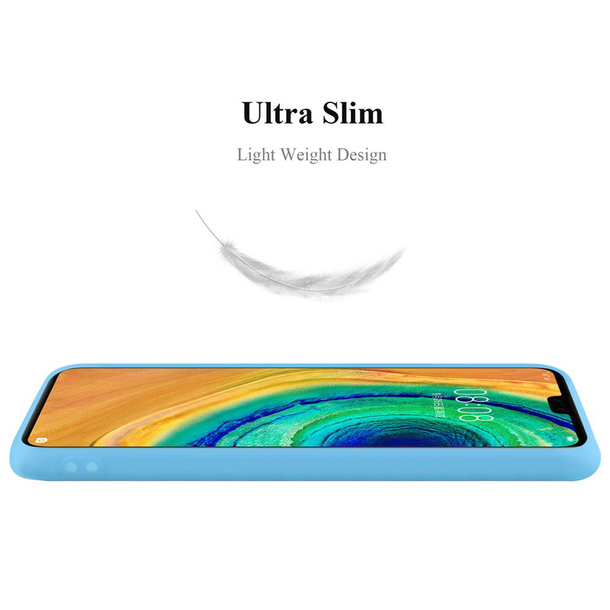 Deksel Huawei MATE 30 Silikon cover (blå)