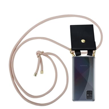 Samsung Galaxy A71 4G Deksel med Halskjede (rosa)