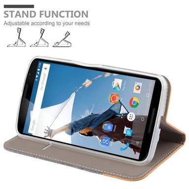 Motorola Google NEXUS 6 lommebokdeksel etui (grå)