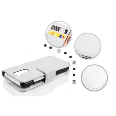 LG G2 MINI lommebokdeksel etui (hvit)