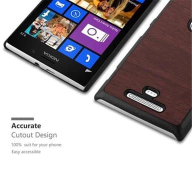Nokia Lumia 925 Hardt Deksel Case (brun)