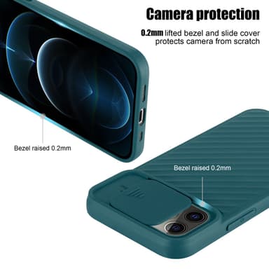 iPhone 12 PRO MAX silikondeksel case (grønn)