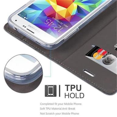 Samsung Galaxy S5 / S5 NEO lommebokdeksel etui (grå)