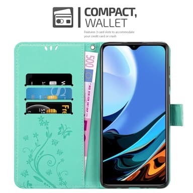 Xiaomi RedMi 9T / POCO M3 lommebokdeksel Blomster