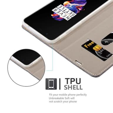 OnePlus 5 lommebokdeksel etui (grå)