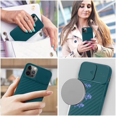 iPhone 12 PRO MAX silikondeksel case (grønn)