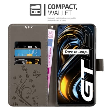Realme GT / GT Neo 2T / Q3 PRO lommebokdeksel Blomster