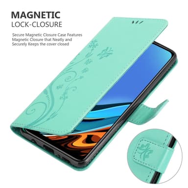 Xiaomi RedMi 9T / POCO M3 lommebokdeksel Blomster