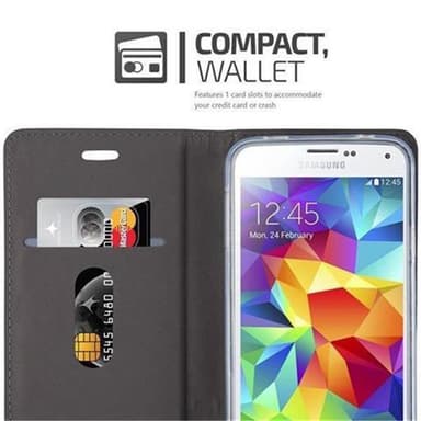 Samsung Galaxy S5 / S5 NEO lommebokdeksel etui (grå)