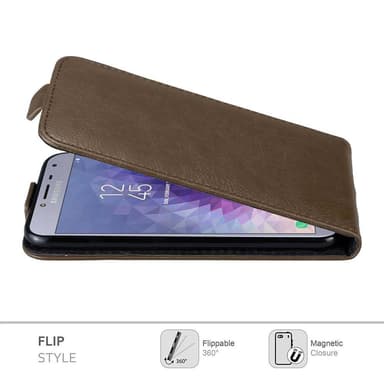 Samsung Galaxy J4 2018 deksel flip cover (brun)