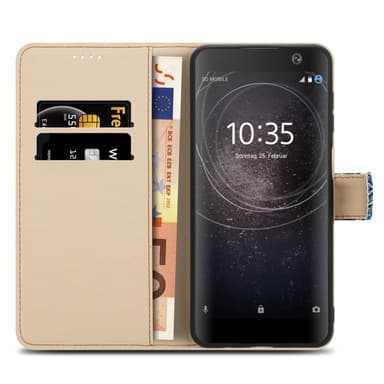Sony Xperia XA2 lommebokdeksel etui (blå)