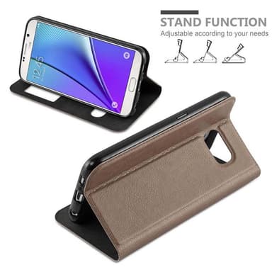 Samsung Galaxy NOTE 5 lommebokdeksel cover (brun)