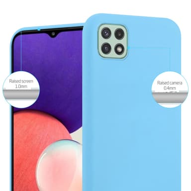 Deksel Samsung Galaxy A22 5G Silikon cover (blå)
