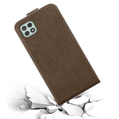Samsung Galaxy A22 5G deksel flip cover (brun)