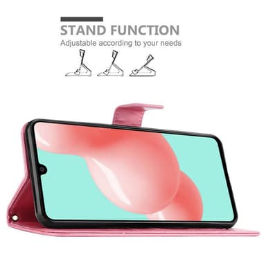 Samsung Galaxy A41 lommebokdeksel Blomster (rosa)