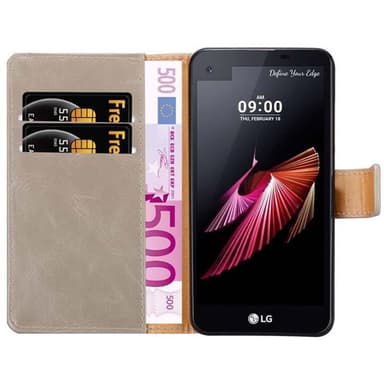 LG X SCREEN lommebokdeksel etui (brun)