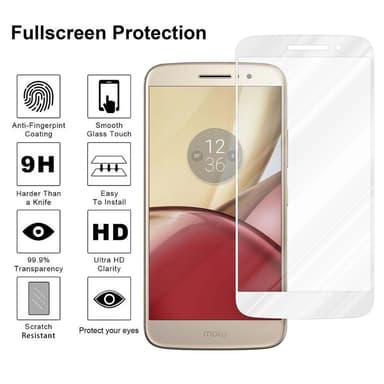 Motorola MOTO M Skjermbeskytter Skärmskydd (hvit)
