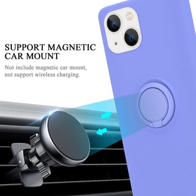 Deksel iPhone 14 Ring Case (lilla)