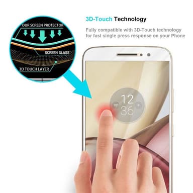 Motorola MOTO M Skjermbeskytter Skärmskydd (hvit)