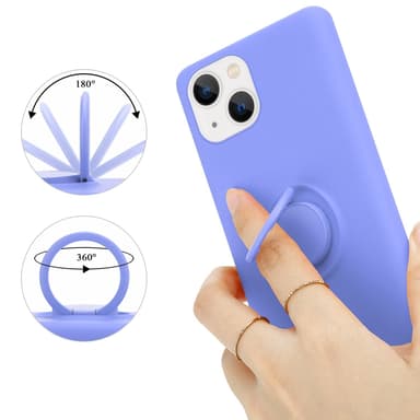 Deksel iPhone 14 Ring Case (lilla)