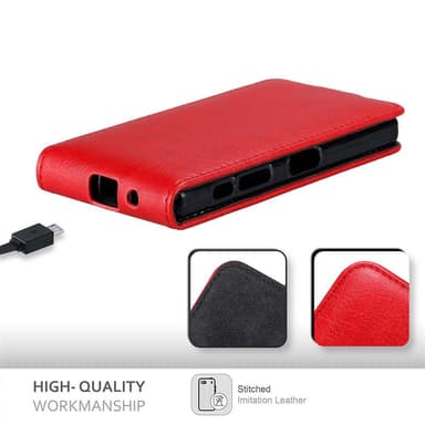 Sony Xperia Z5 COMPACT deksel flip cover (rød)