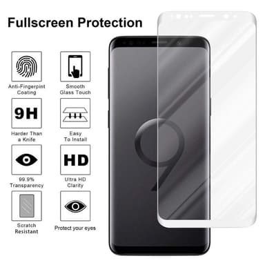 Samsung Galaxy S9 Skjermbeskytter Skärmskydd (hvit)