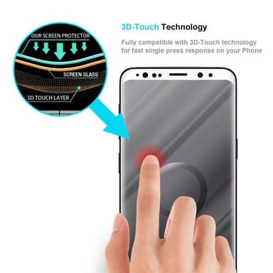 Samsung Galaxy S9 Skjermbeskytter Skärmskydd (hvit)