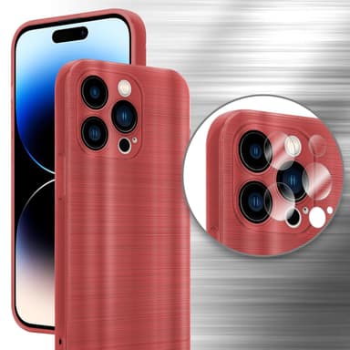 iPhone 14 PRO Silikondeksel Beskyttelse (rød)