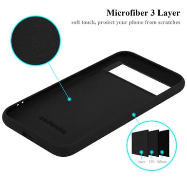 Google PIXEL 6 silikondeksel case (Svart)