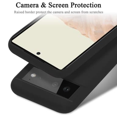 Google PIXEL 6 silikondeksel case (Svart)