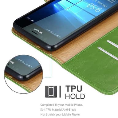 Nokia Lumia 950 lommebokdeksel etui (grønn)