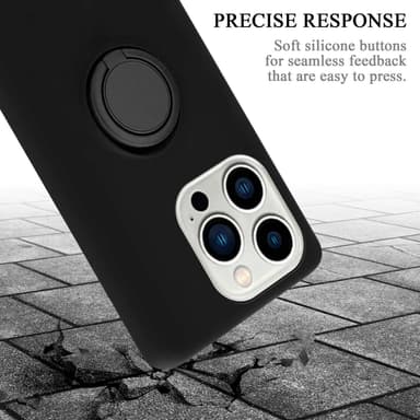 Deksel iPhone 14 PRO MAX Ring Case (svart)