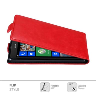 Nokia Lumia 625 deksel flip cover (rød)