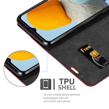 Samsung Galaxy M23 5G lommebokdeksel case (rød)