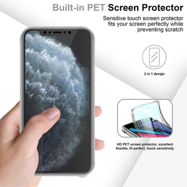 iPhone 11 PRO MAX Deksel 360 Case Cover (gjennomsiktig)