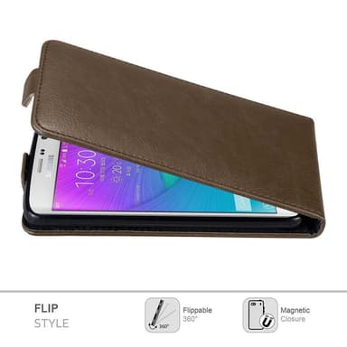 Samsung Galaxy NOTE EDGE deksel flip cover (brun)