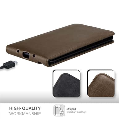 Samsung Galaxy NOTE EDGE deksel flip cover (brun)