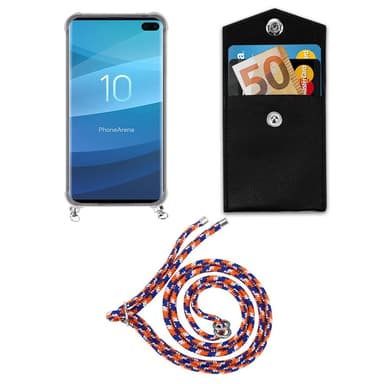 Samsung Galaxy S10 PLUS Deksel med Halskjede (blå)