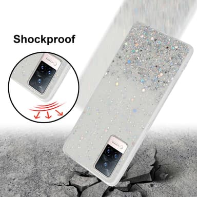 Vivo V21 4G / 5G Silikondeksel Glitter (Gjennomsiktig)